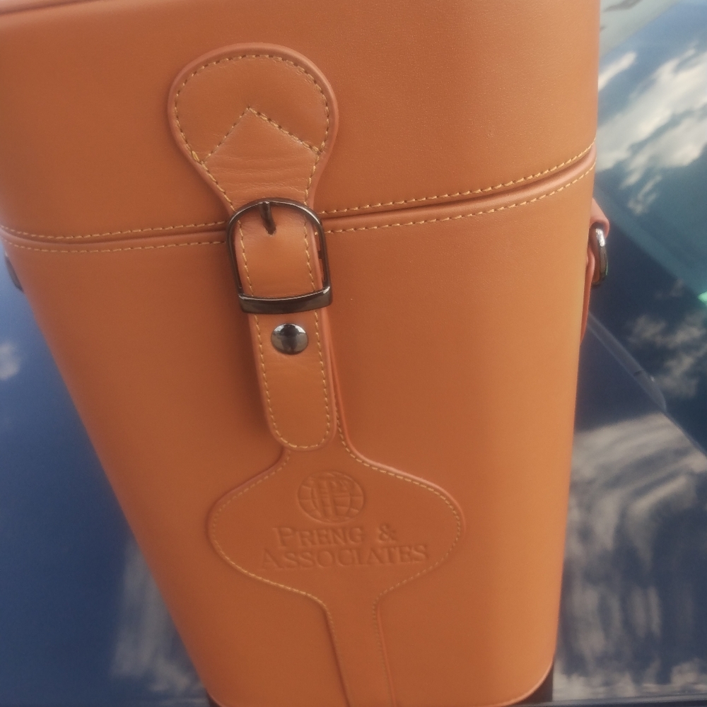 Wine Leather Double Carry Case - Picture 5 of 11
